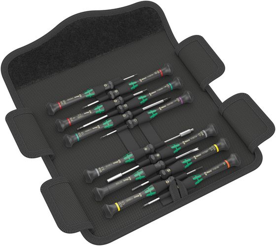 Kraftform Micro 12 Electronics 1 Screwdriver set for electronic applications, 1 x PH 000x40; 1 x PH 00x40; 1 x PH 0x40; 1 x TX 8x60; 1 x TX 10x60; 1 x 1 IPRx40; 1 x 0.35x2.5x40; 1 x 0.23x1.5x40; 1 x 2.5x60; 1 x 3.0x60; 1 x mx40; 1 x 1.0x3.5x50; 1 x 70.0x5 05073677001