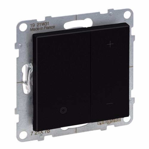 Dimmable black LED 300W SUNO Legrand 721478 (up to 10 bulbs max, incandescent lamps - 300W) L721478