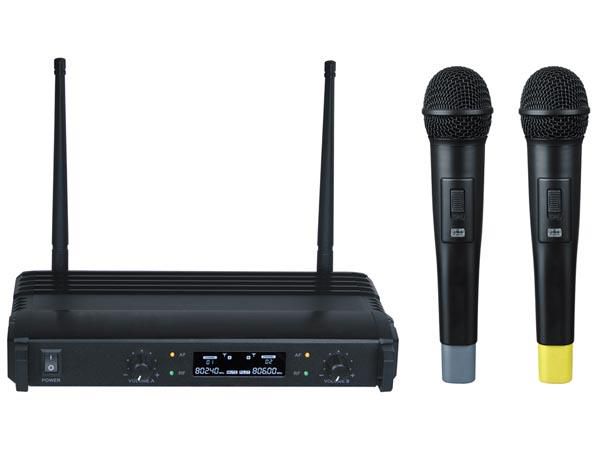 DUAL-CHANNEL WIRELESS MICROPHONE SYSTEM MICW81 5410329631062; 5410329642082