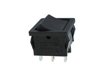 POWER ROCKER SWITCH 5A-250V DPDT ON-ON - BLACK R1966B 5410329284466; 5410329284466