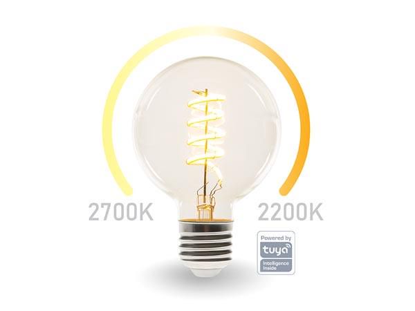 SMART WIFI FILAMENT BULB - WARM WHITE & INTENSE WARM WHITE - E27 - G95 SMART1212