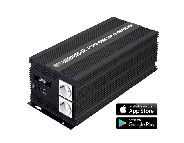 Voltage converter 12Vdc/230Vac 3000W(6000W) with sinusoidal output voltage and USB, LCD Intelligent SN-3000/12V BT