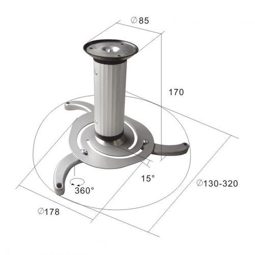 Projector Ceiling Mount 80/170mm (max 10kg) UCH0100 5901436743125