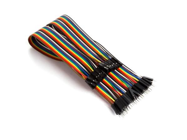 40 PINS 30 CM MALE TO FEMALE JUMPER WIRE (FLAT CABLE) WPA414 5410329725075