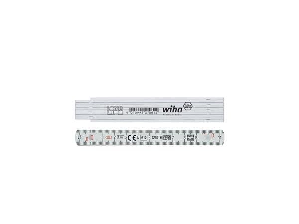 Wiha Folding ruler Longlife 1 m metric, 10 segments (27062) white WH27062 4010995270629