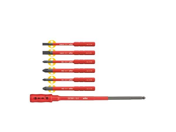 Wiha Bit set slimBit electric assorted with slimBit holder, 7-pcs. (36079) WH36079 4010995360795; 4010995360795