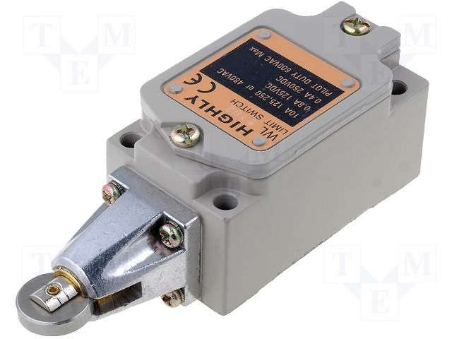 Limit switch; metal roller Ø17mm; NO + NC; 10A; max.250VAC; M20 HIGHLY ELECTRIC WL-5102