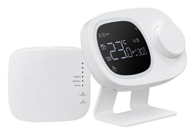 Smart, portable thermostat for boiler or thermo valves, Wi-fi TUYA + RF WT-598-WIFI-RF