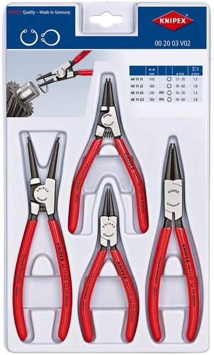 KNIPEX 00 20 03 V02 Set of Circlip Pliers 4 parts  00 20 03 V02 4003773077640