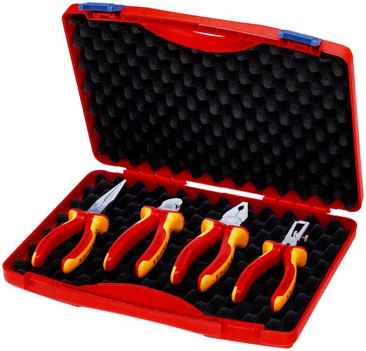 KNIPEX 00 20 15 Tool Box "RED" Electric Set 1 4 parts 275 mm 00 20 15 4003773024804