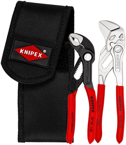 KNIPEX 00 20 72 V01 Mini pliers set in belt tool pouch 1 x 86 03 150, 1 x 87 01 125 160 mm 00 20 72 V01 4003773070832