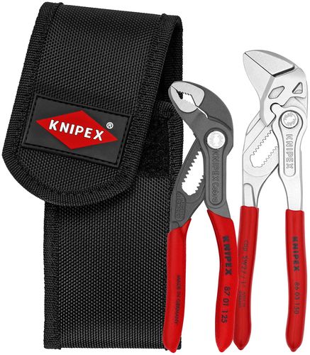 KNIPEX 00 20 72 V01 Mini pliers set in belt tool pouch 1 x 86 03 150, 1 x 87 01 125 160 mm 00 20 72 V01 4003773070832