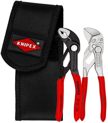 KNIPEX 00 20 72 V04 Mini pliers set in belt tool pouch 1 x 87 01 125, 1 x 86 03 125 160 mm 00 20 72 V04 4003773078920