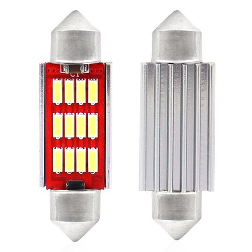 LED CANBUS 4014 12SMD Festoon C5W C10W C3W 39mm White 12V/24V, AMiO 5903293012901