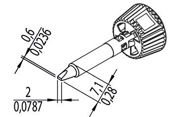 Jootmisotsik ERSADUR, 2 mm ER0142CDLF20