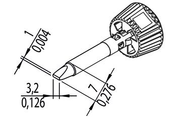 Soldering tip ERSADUR, 3,2 mm ER0142CDLF32 4003008149111