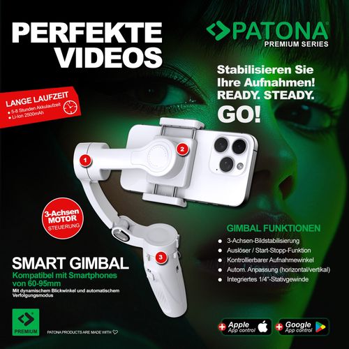 PATONA Premium 3-axis gimbal for smartphone, PATONA 4247 4055655248563