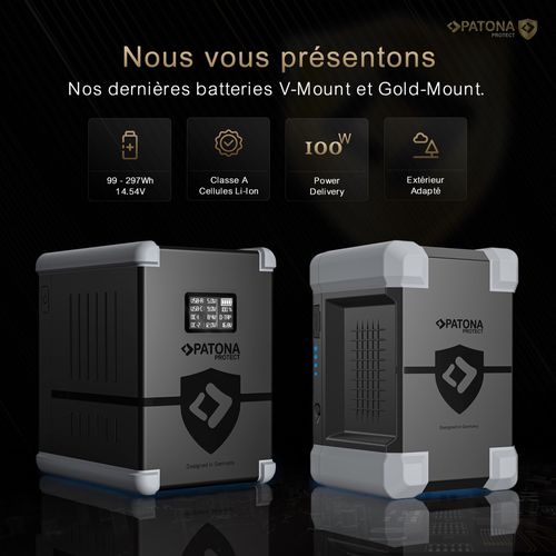 PATONA PROTECT V-Mount battery V150-PD100 148Wh USB-C USB-A D-Tap 2xDC-out, PATONA 13865 4055655235594