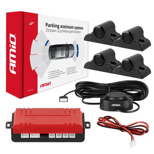 Parking sensor 4 Buzzer black TRUCK 19mm, AMiO 5903293022788