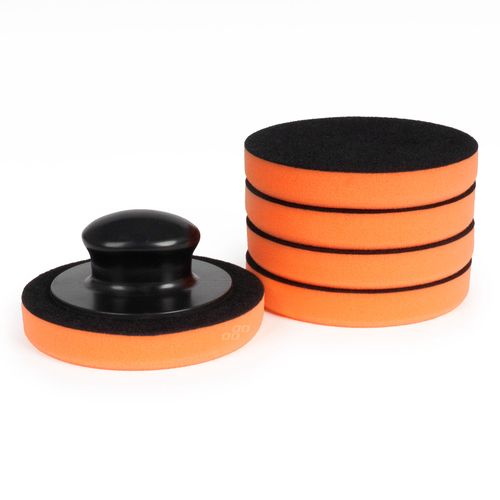 Car Wax Pad set with Gripper Handle 10cm, 5pcs AMIO-02903, AMiO 5903293029039