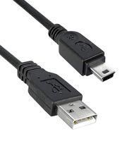 USB CABLE, 2.0 PLUG A-MINI B, 914MM, BLK 3021003-03