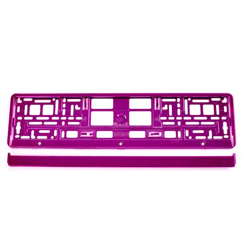 License Plate Frame - Pink metalic, AMiO 5903293031766