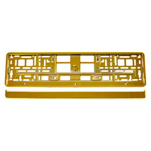 License Plate Frame - GOLD metalic, AMiO 5903293031797