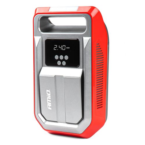 Car Air compressor with digital pressure gauge and LED light 12V ACOMP-18, AMiO 5903293032688