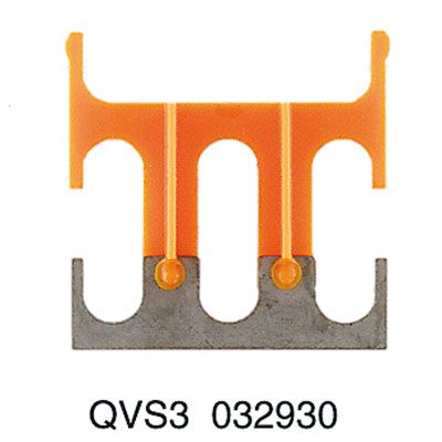 Cross-connector (terminal), when screwed in, Number of poles: 3, Pitch in mm: 12.00, Insulated: Yes, beige Weidmuller 0329300000 04008190084714