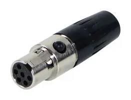 XLR AUDIO CONN, RCPT, 6POS, CABLE TA6FLX