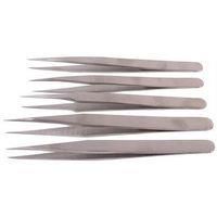 Five Piece Stainless Steel Precision Tweezer Set JS-183T