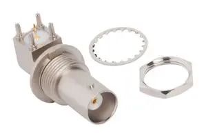 RF CONN, BNC BLKHD R/A JACK, 50 OHM 031-6121