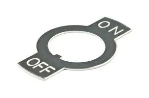 ON-OFF PLATE, 12MM THREAD, TOGGLE SWITCH AT201