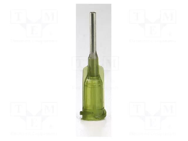 Needle: steel; 1.5"; Size: 14; straight; Mounting: Luer Lock METCAL 914150-TE