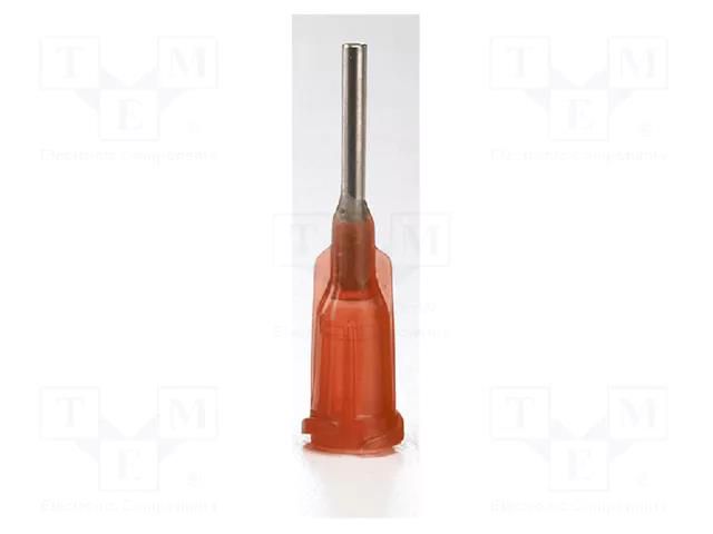 Needle: steel; 0.5"; Size: 15; straight; Mounting: Luer Lock METCAL 915050-TE