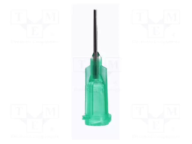 Needle: steel; 1.5"; Size: 18; straight; Mounting: Luer Lock METCAL 918150-TE