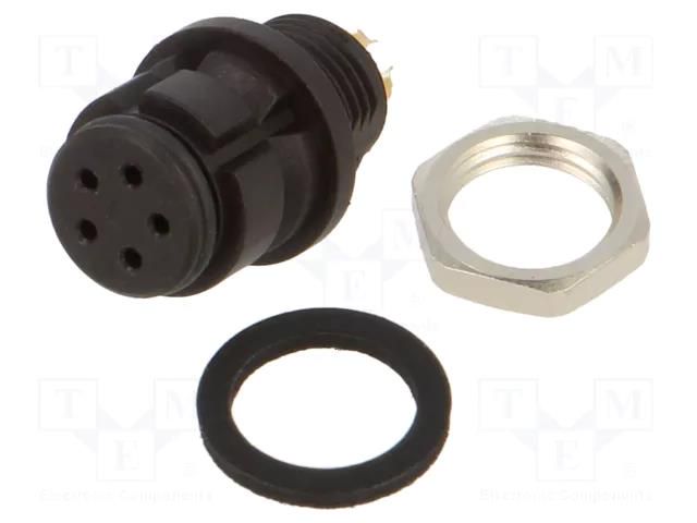 Connector: circular; 620; 63V; PIN: 5; socket; female; soldering BINDER 99-9216-00-05