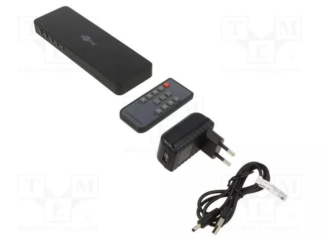 Switch; HDCP 2.2,HDMI 2.0; black Goobay HDMI-SWITCH-02