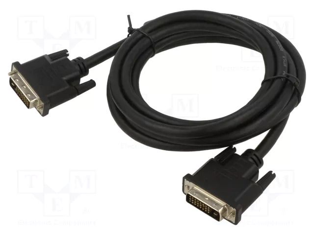 Cable; DVI-D (24+1) plug,both sides; textile; dual link; 1.8m ART ART-AL-OEM-131