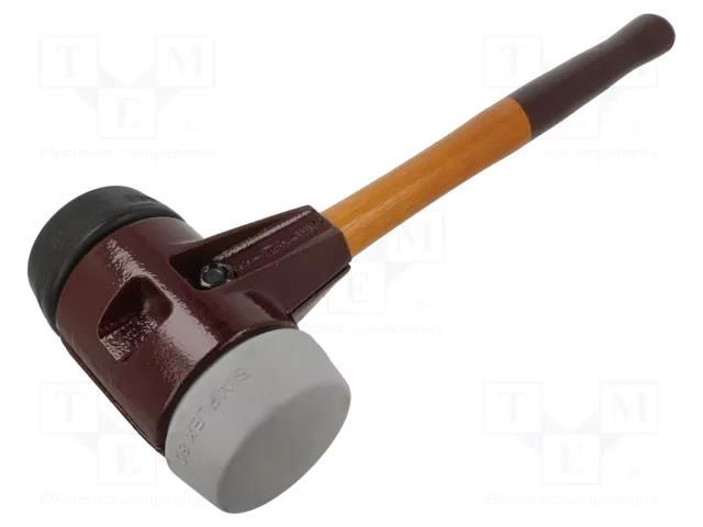 Hammer; 490mm; W: 175mm; 2.82kg; 80mm; round; wood; SIMPLEX HALDER HAL-3023.080