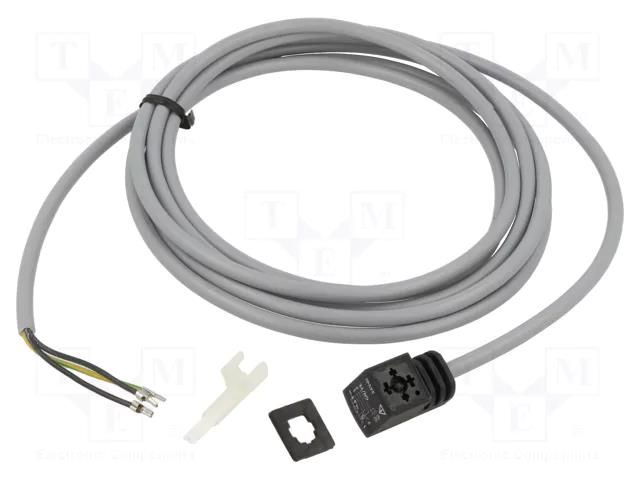 Connection lead; Len: 2.5m; Øcore: 0.5mm; Cores: 3; Ømax: 5.2mm FESTO KMEB-1-24-2.5-LED