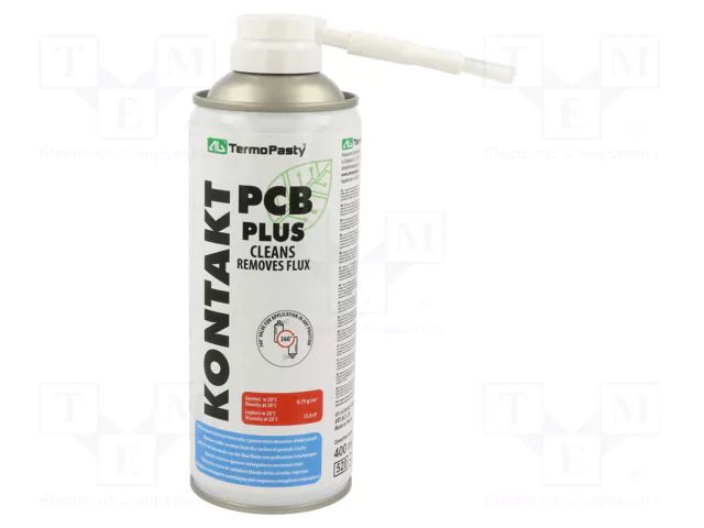 Cleaner; 0.4l; spray; can; flux removing,impurities removing AG TERMOPASTY PCB-CLEANER/400