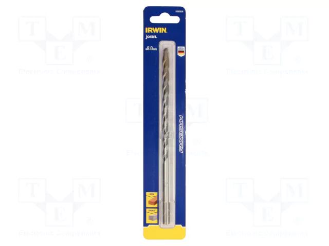 Drill bit; for concrete; Ø: 8mm; L: 200mm; cemented carbide IRWIN IRW-10501836