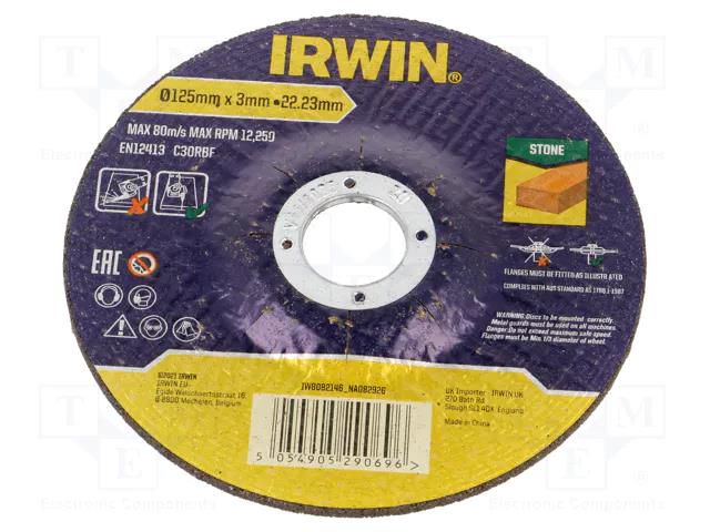 Cutting wheel; Ø: 125mm; Øhole: 22.23mm IRWIN IRW-IW8082146