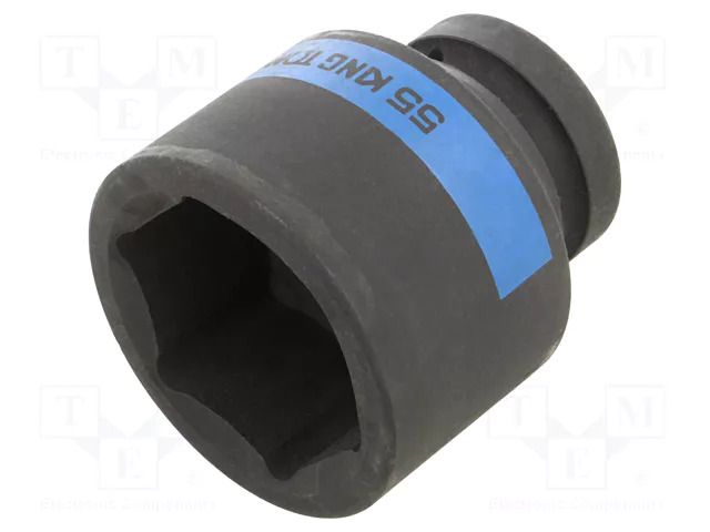 Socket; 6-angles,socket spanner; 55mm; 1"; short KING TONY KT-853555M