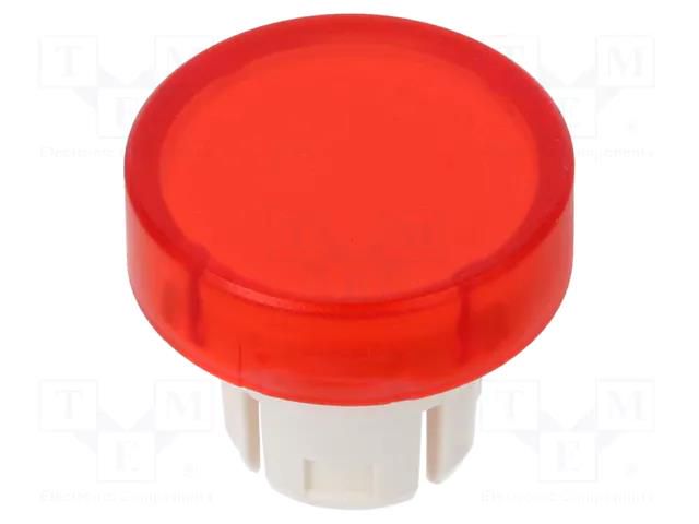 Actuator lens; 22mm; 61; red,transparent; plastic; Ø15.8mm EAO 61-9311.2