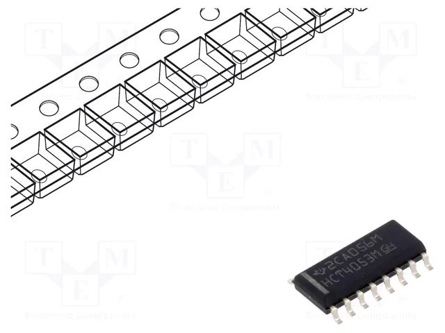IC: digital; demultiplexer,multiplexer; SMD; SOIC16; HCT TEXAS INSTRUMENTS CD74HCT4053M96