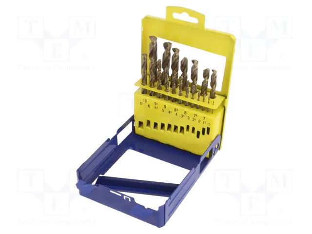 Drill set; for metal; high speed steel cobalt HSS-Co; 19pcs. IRWIN IRW-10502569