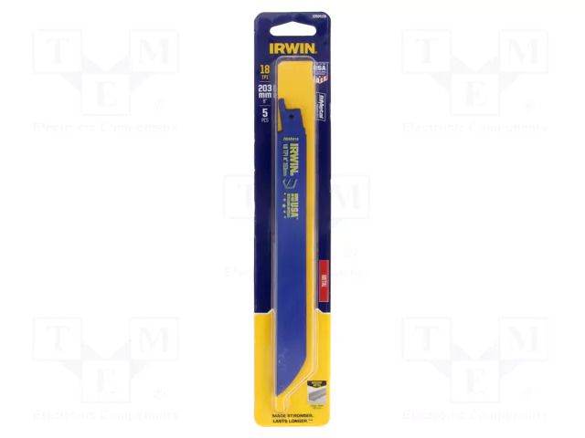 Hacksaw blade-set; metal; 200mm; 18teeth/inch; 5pcs. IRWIN IRW-10504156