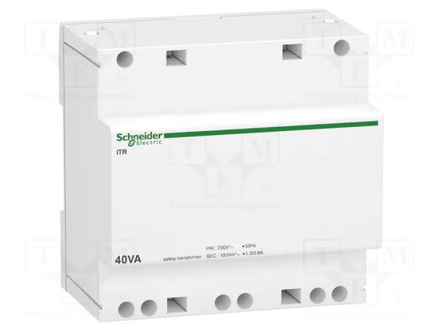 Transformer: mains; 40VA; 230VAC; 12V; 24V; Leads: screw terminals SCHNEIDER ELECTRIC A9A15220